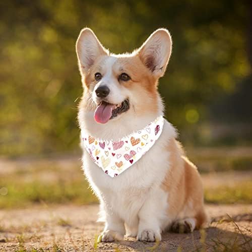 2 Paket Köpek Bandana Kalpler Desen Kız Erkek Pet Önlükler Köpek Eşarp Fular Yıkanabilir Bandanalar Aksesuarları Küçük