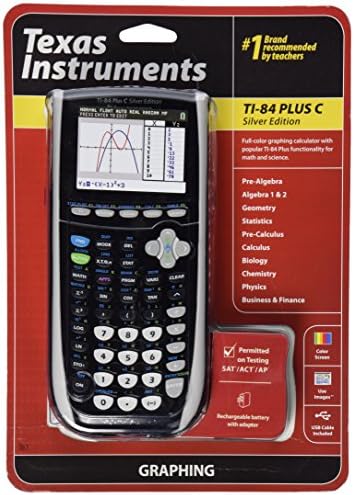 Texas Instruments TI - 84 Plus C Gümüş Baskı Grafik Hesap Makinesi, Siyah