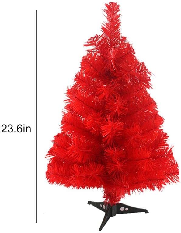 60 cm Mini Yapay Kırmızı Xams Noel Ağacı Plastik Standı Tutucu Tabanı ile noel ev partisi dekorasyonu için