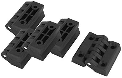 X-DREE 5 Adet Siyah Plastik Yerine Katlanabilir Flap Menteşe Ev Kapı için 39mm x 38mm(5 piezas de plástico negro que