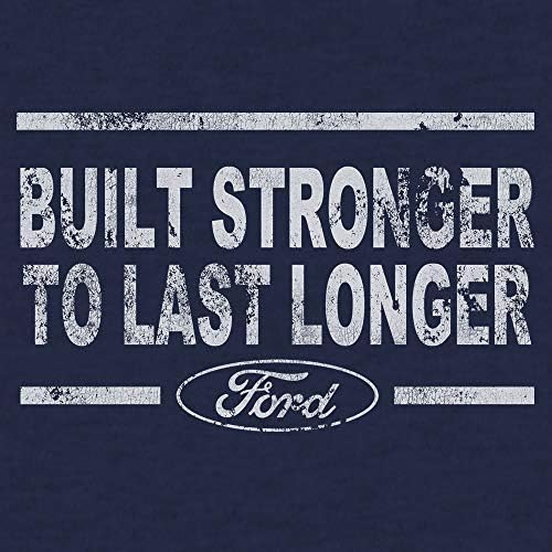 Tee Luv Daha Uzun Süre Dayanacak şekilde Daha Güçlü İnşa Edildi Ford T-Shirt-Sıkıntılı Ford Logo Gömlek