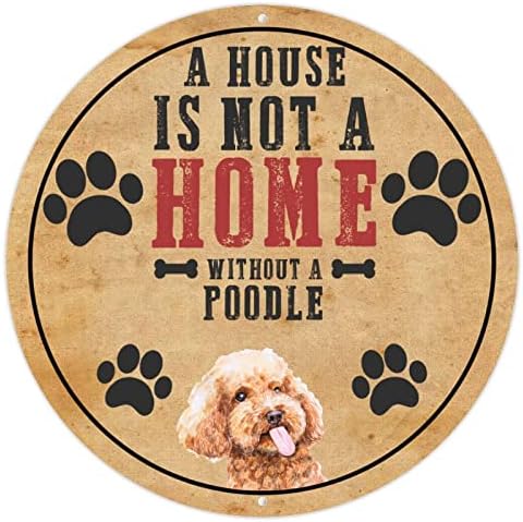 Komik Köpek Metal İşareti Bir Ev Kanişsiz Bir Ev Değildir Yuvarlak Evcil Köpek hoş geldin yazısı Komik Köpek Söyleyerek